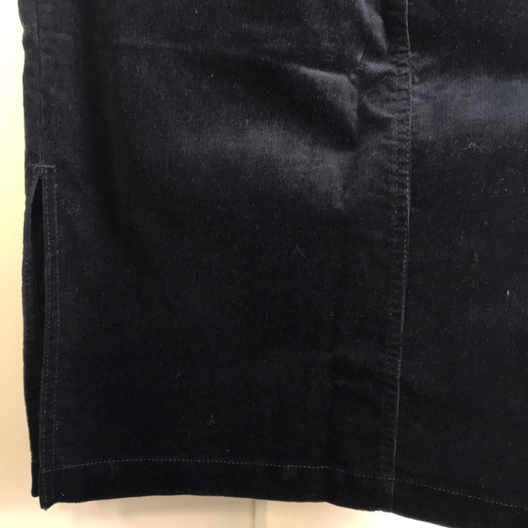 J.Crew Black Micro Corduroy Pencil Skirt Side Slit - Picture 5 of 7